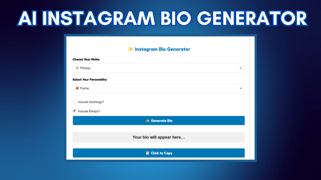 Free Instagram Bio Generator