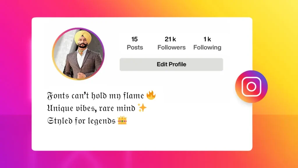 Instagram bio stylish font generator