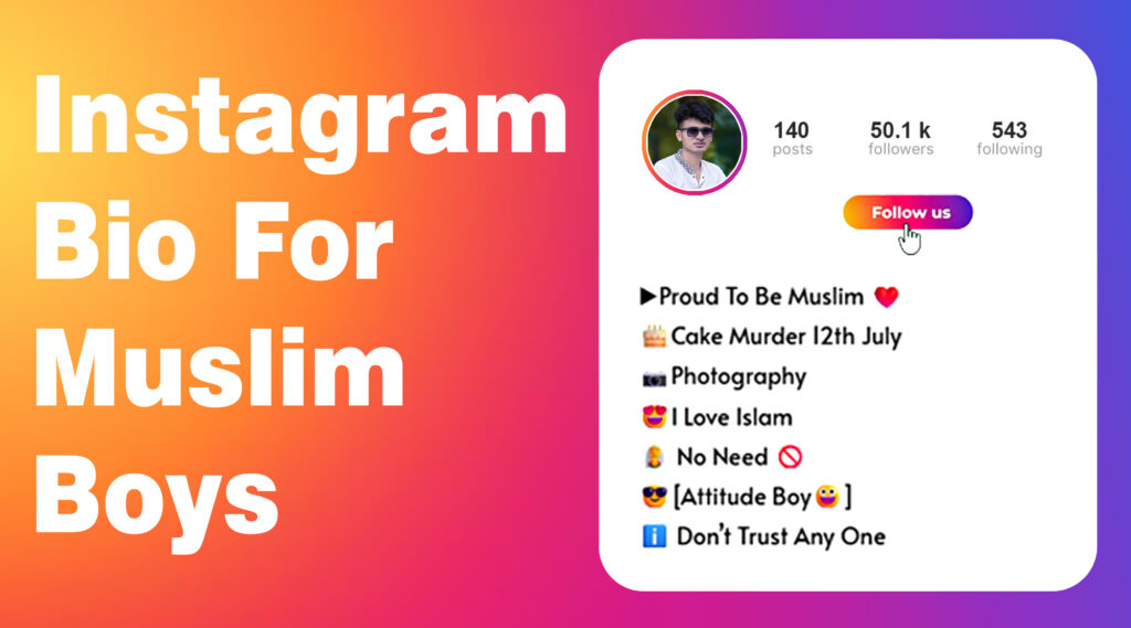 Instagram bio for muslim boys